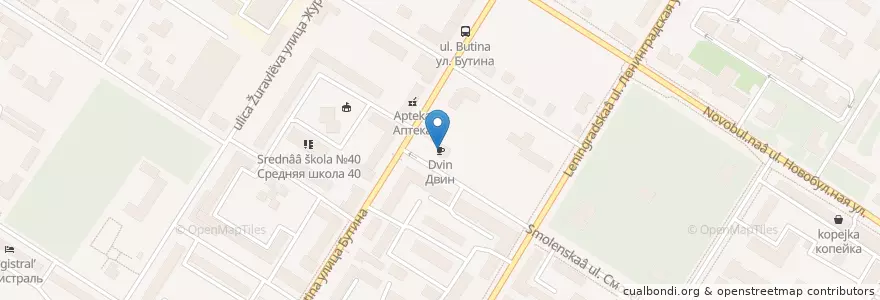 Mapa de ubicacion de Двин en Rusland, Federaal District Verre Oosten, Kraj Transbaikal, Читинский Район, Городской Округ Чита.