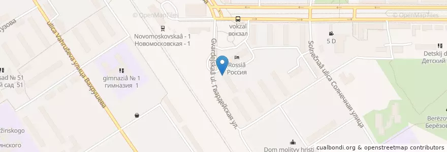 Mapa de ubicacion de Станция переливания крови en Russia, Distretto Federale Centrale, Oblast' Di Tula, Городской Округ Новомосковск.