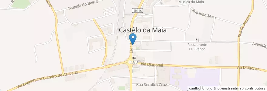 Mapa de ubicacion de Fidely´s en Portugal, Norte, Área Metropolitana Do Porto, Porto, Maia, Castêlo Da Maia.