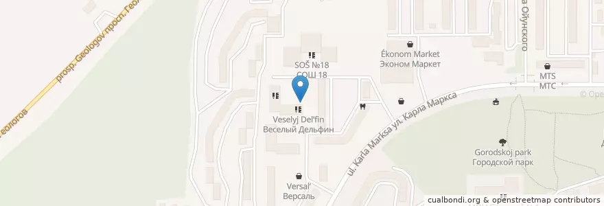 Mapa de ubicacion de Веселый Дельфин en Russia, Far Eastern Federal District, Sakha Republic, Neryungrinsky Municipal District, Городское Поселение Нерюнгри.