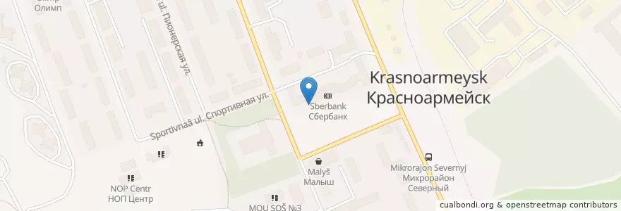 Mapa de ubicacion de Геоцент en ロシア, 中央連邦管区, モスクワ州, Городской Округ Красноармейск.