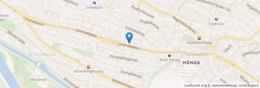 Mapa de ubicacion de Limmat-Apotheke en Suíça, Zurique, Bezirk Zürich, Zürich.