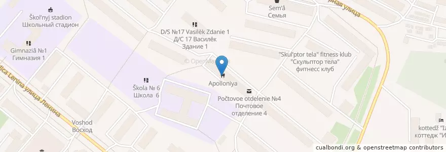 Mapa de ubicacion de Apolloniya en ロシア, 北西連邦管区, Мурманская Область, Городской Округ Апатиты.