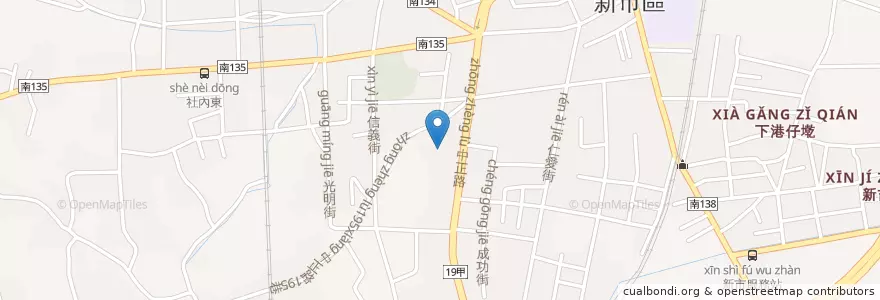 Mapa de ubicacion de 蘆葦啟智中心 en 臺灣, 臺南市, 新市區.