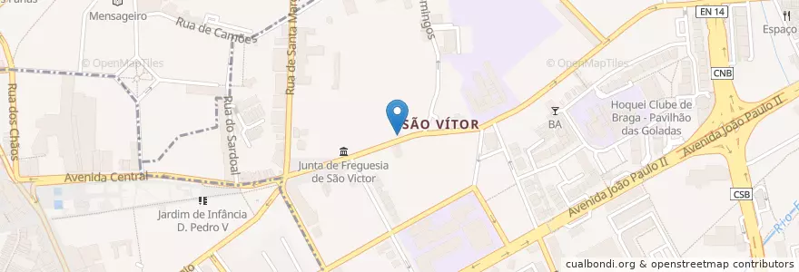 Mapa de ubicacion de Casa Estarolas en پرتغال, Norte, Braga, Cávado, Braga, São Vítor.