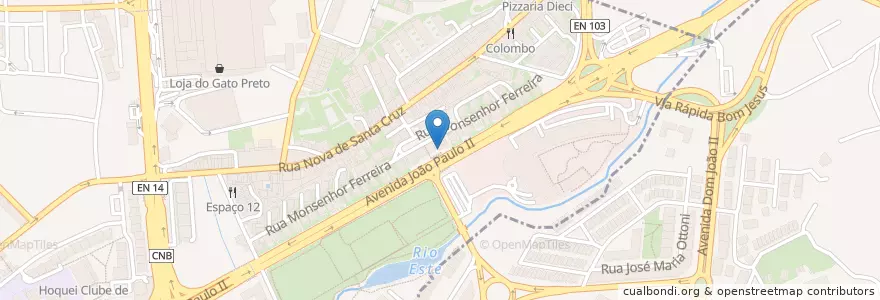 Mapa de ubicacion de Restaurante Pata Negra en البرتغال, المنطقة الشمالية (البرتغال), براغا, كافادو, براغا.