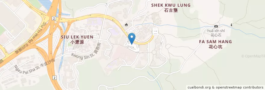 Mapa de ubicacion de 廣源 Kwong Yuen en Çin, Guangdong, Hong Kong, Yeni Bölgeler, 沙田區 Sha Tin District.