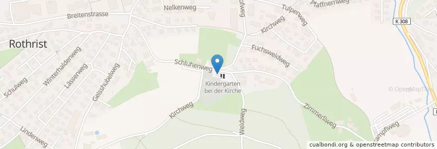 Mapa de ubicacion de Schulhaus bei der Kirche en سويسرا, Aargau, Bezirk Zofingen, Rothrist.