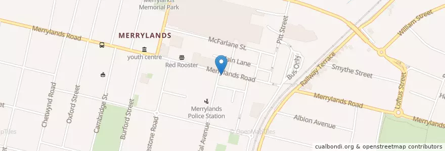 Mapa de ubicacion de Nando's en Avustralya, New South Wales, Sydney, Cumberland City Council.
