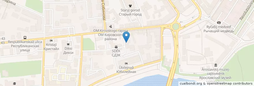 Mapa de ubicacion de Авторитет en Russia, Distretto Federale Centrale, Oblast' Di Jaroslavl', Ярославский Район, Городской Округ Ярославль.