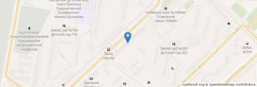 Mapa de ubicacion de Аптеки столицы en Rússia, Distrito Federal Central, Москва, Юго-Восточный Административный Округ, Район Выхино-Жулебино.
