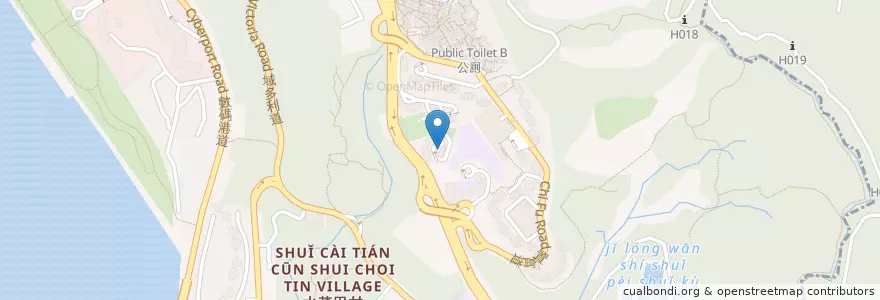 Mapa de ubicacion de 置富浸信教會 Chi Fu Baptist Church en China, Guangdong, Hongkong, Hong Kong Island, New Territories, 南區 Southern District.