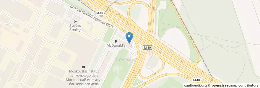 Mapa de ubicacion de McDonald's en Rusia, Distrito Federal Central, Óblast De Moscú, Москва, Зеленоградский Административный Округ.