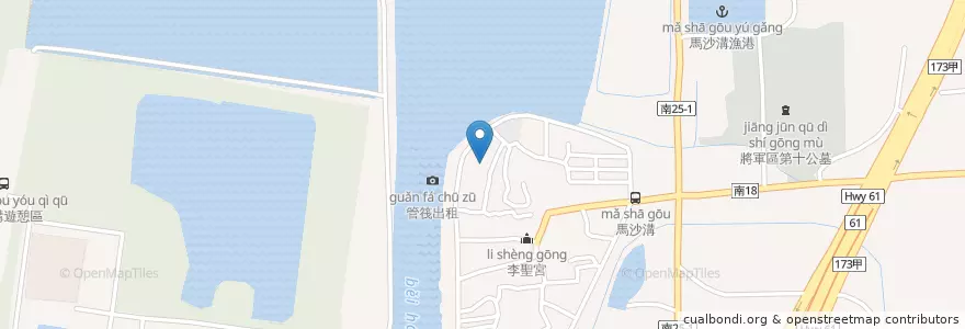 Mapa de ubicacion de 烈池宮 en Taiwan, 臺南市, 將軍區.