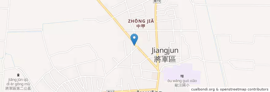 Mapa de ubicacion de 將軍消防分隊 en Taiwan, Tainan, Jiangjun District.
