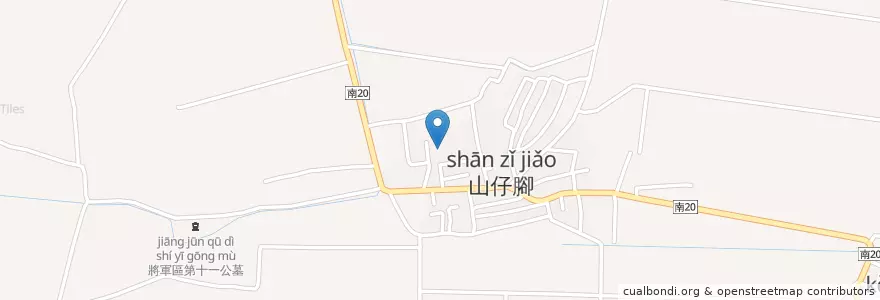 Mapa de ubicacion de 玉天宮 en 臺灣, 臺南市, 將軍區.