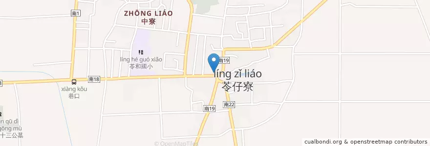 Mapa de ubicacion de 苓和派出所 en 臺灣, 臺南市, 將軍區.