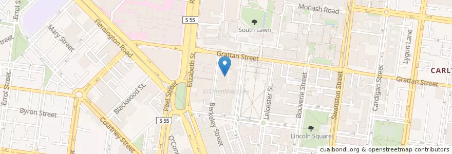 Mapa de ubicacion de Alan Gilbert Secure Bicycle Hub en オーストラリア, ビクトリア, City Of Melbourne.