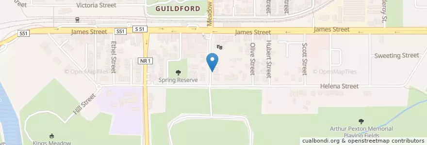 Mapa de ubicacion de Guildford Historic Fire Station en Austrália, Austrália Ocidental.