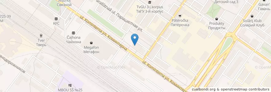 Mapa de ubicacion de Чикен хауз en Russia, Distretto Federale Centrale, Тверская Область, Городской Округ Тверь, Калининский Район.