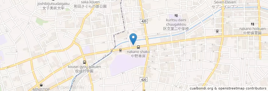 Mapa de ubicacion de HAC en Japan, Tokio, 中野区.