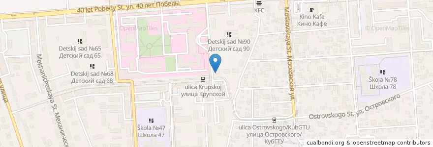 Mapa de ubicacion de Апрель en روسيا, منطقة فيدرالية جنوبية, منطقة كراسنودار, Городской Округ Краснодар.