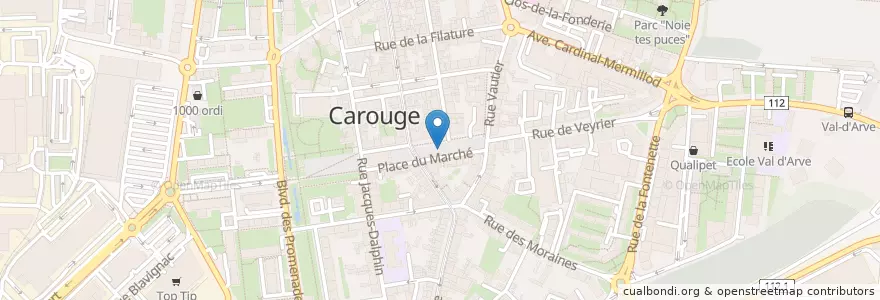 Mapa de ubicacion de Marché de Carouge en Suiza, Ginebra, Ginebra, Carouge (Ge).