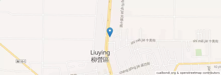 Mapa de ubicacion de 柳營天主教堂 en Taiwan, Tainan, Distretto Di Liuying.