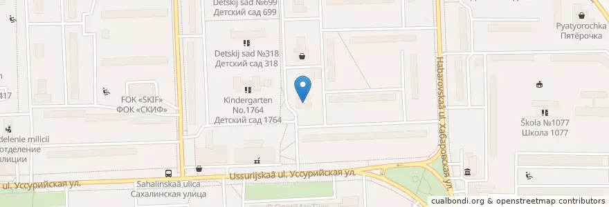 Mapa de ubicacion de Отделение связи №107065 en Russia, Distretto Federale Centrale, Москва, Восточный Административный Округ, Район Гольяново.