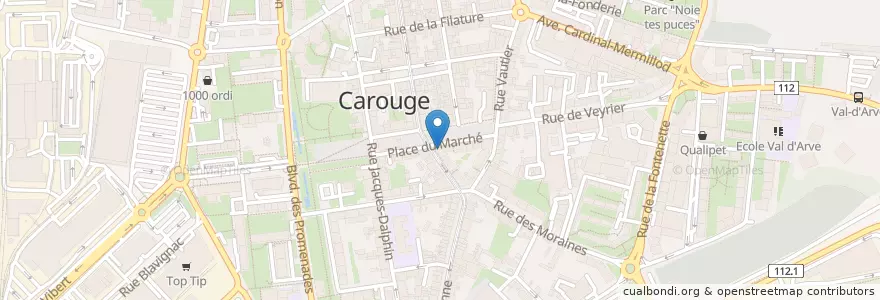 Mapa de ubicacion de Brasserie La Bourse en سوئیس, ژنو, ژنو, Carouge (Ge).
