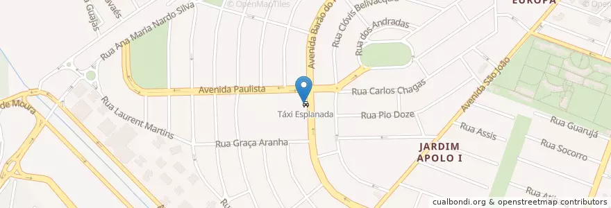 Mapa de ubicacion de Táxi Esplanada en Brasilien, Südosten, São Paulo, Região Geográfica Intermediária De São José Dos Campos, Região Metropolitana Do Vale Do Paraíba E Litoral Norte, Região Imediata De São José Dos Campos, São José Dos Campos.