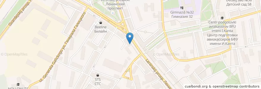 Mapa de ubicacion de Поварешка en 러시아, Северо-Западный Федеральный Округ, 칼리닌그라드 주, Городской Округ Калининград.