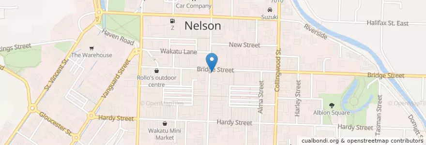 Mapa de ubicacion de TSB en 新西兰, Nelson.