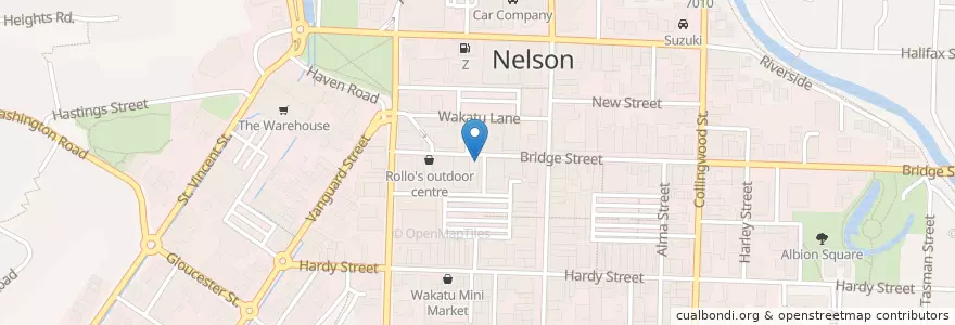 Mapa de ubicacion de The Cooperative Bank en Nieuw-Zeeland, Nelson.