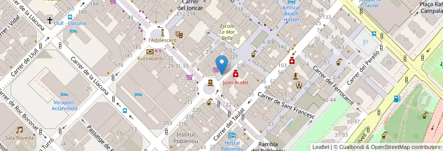 Mapa de ubicacion de 165 - Carrer del Doctor Trueta 221 en Espagne, Catalogne, Barcelone, Barcelonais, Barcelone.