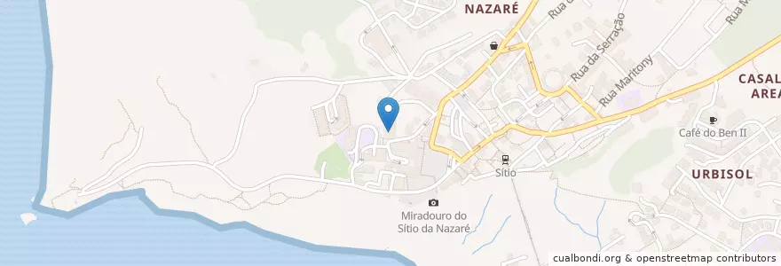 Mapa de ubicacion de Teatro Chaby Pinheiro en 葡萄牙, Centro, Leiria, Oeste, Nazaré, Nazaré.