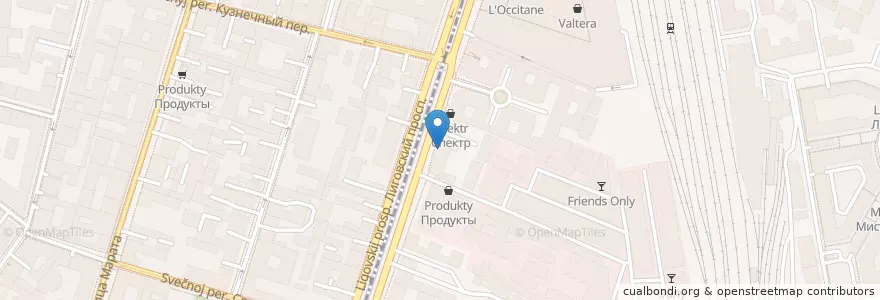 Mapa de ubicacion de KFC en ロシア, 北西連邦管区, レニングラード州, サンクト ペテルブルク, Центральный Район, Округ Лиговка-Ямская.