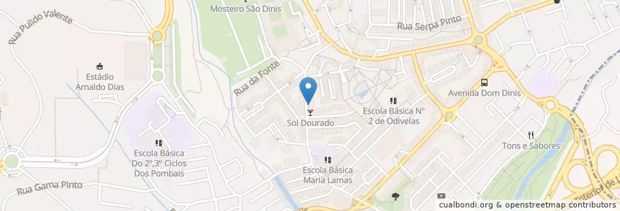 Mapa de ubicacion de Posto dos CTT de Odivelas en پرتغال, Área Metropolitana De Lisboa, Lisboa, Grande Lisboa, Odivelas, Odivelas.