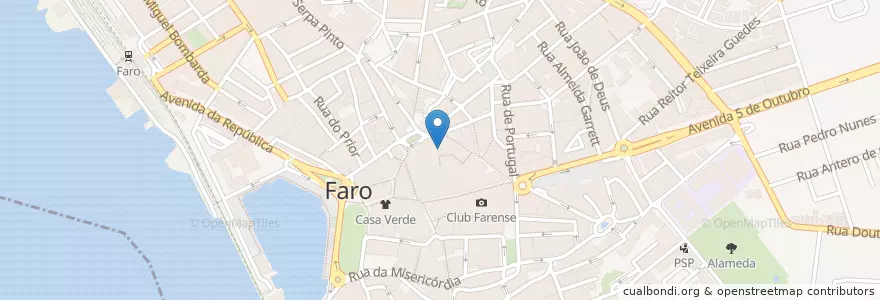 Mapa de ubicacion de Restaurant Dois Irmaos en Португалия, Алгарве, Алгарви, Faro, Faro, Faro.