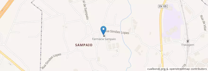Mapa de ubicacion de Farmácia Sampaio en Portugal, Norte, Área Metropolitana Do Porto, Porto, Valongo, Ermesinde.