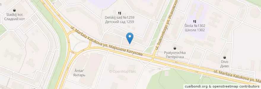 Mapa de ubicacion de Горздрав en Russie, District Fédéral Central, Moscou, Северо-Западный Административный Округ, Район Строгино.