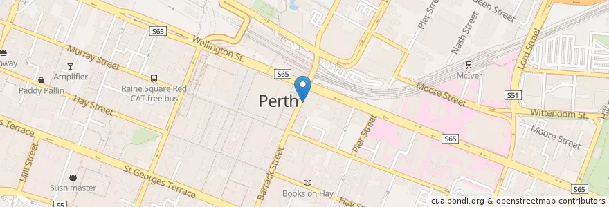 Mapa de ubicacion de Bar138 on barrack en Austrália, Austrália Ocidental, City Of Perth.