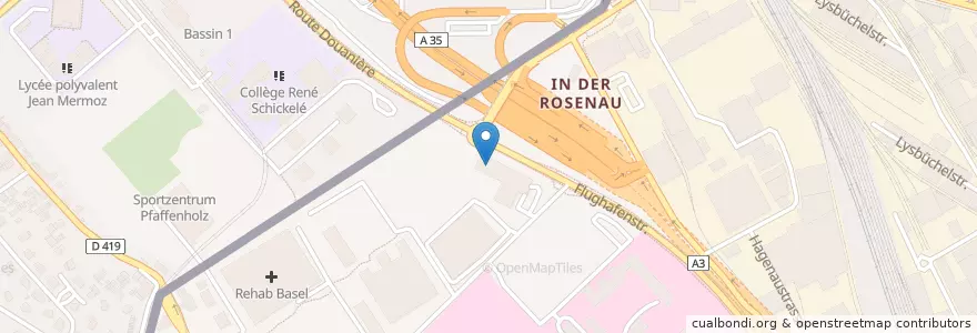 Mapa de ubicacion de Grand Casino Basel en Francia, Francia Metropolitana, Grande Est, Haut-Rhin, Mulhouse, Saint-Louis.