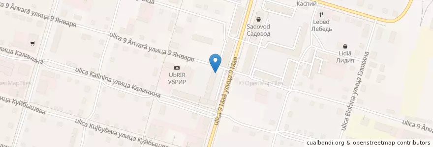 Mapa de ubicacion de Сбербанк en ロシア, ウラル連邦管区, スヴェルドロフスク州, Восточный Управленческий Округ, タヴダ管区.