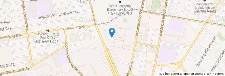 Mapa de ubicacion de 꿈동산어린이집 en 韩国/南韓, 首尔, 陽川區.