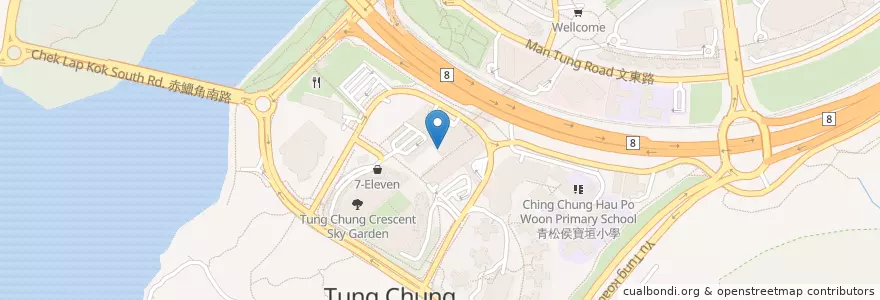 Mapa de ubicacion de Starbucks en 中国, 香港, 广东省, 新界, 離島區.