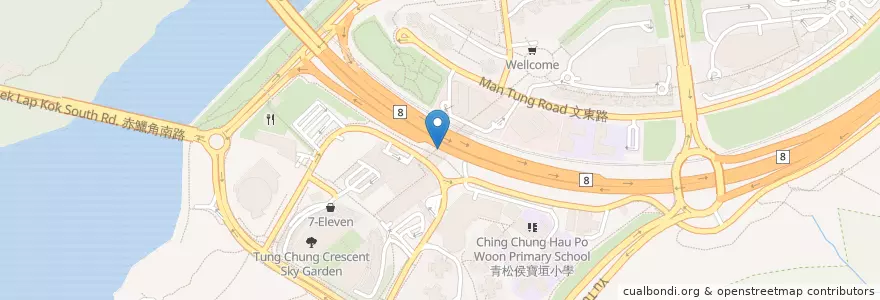 Mapa de ubicacion de Pacific Coffee en Китай, Гонконг, Гуандун, Новые Территории, 離島區 Islands District.