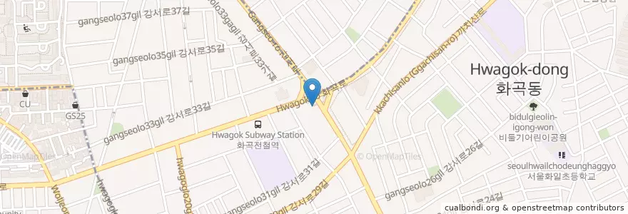 Mapa de ubicacion de 국민은행ATM en South Korea, Seoul, Gangseo-Gu, Hwagok 1(Il)-Dong.