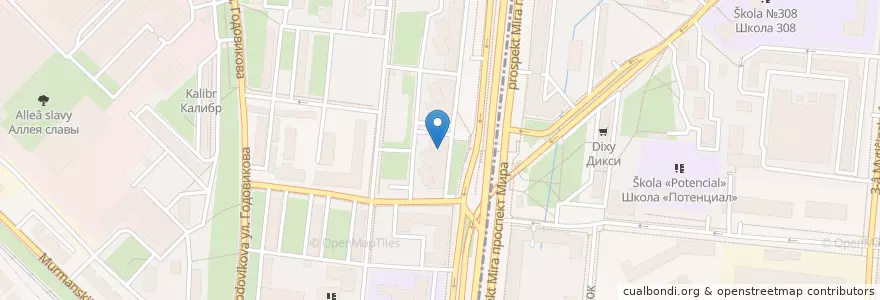 Mapa de ubicacion de Джонни Грин Паб en Rússia, Distrito Federal Central, Москва, Северо-Восточный Административный Округ, Останкинский Район.