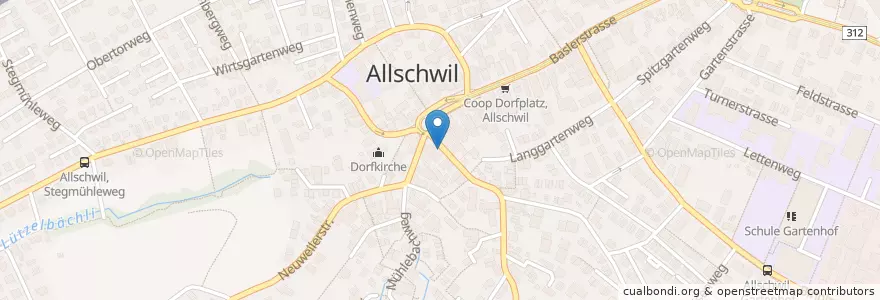 Mapa de ubicacion de Restaurant Eintracht en Svizzera, Basilea Campagna, Bezirk Arlesheim, Allschwil.